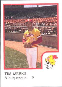 1986 ProCards Albuquerque Dukes #17 Tim Meeks Front