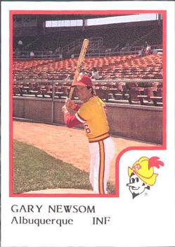 1986 ProCards Albuquerque Dukes #18 Gary Newsom Front