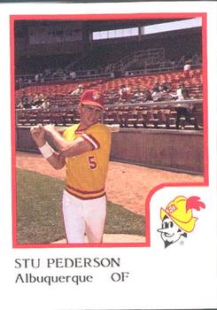 1986 ProCards Albuquerque Dukes #19 Stu Pederson Front