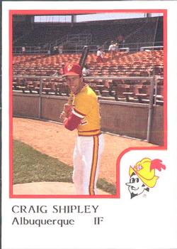 1986 ProCards Albuquerque Dukes #23 Craig Shipley Front