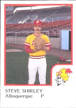 1986 ProCards Albuquerque Dukes #24 Steve Shirley Front