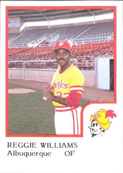 1986 ProCards Albuquerque Dukes #28 Reggie Williams Front