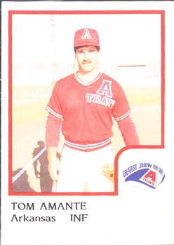 1986 ProCards Arkansas Travelers #1 Tom Amante Front