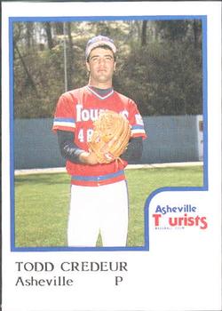 1986 ProCards Asheville Tourists #NNO Todd Credeur Front