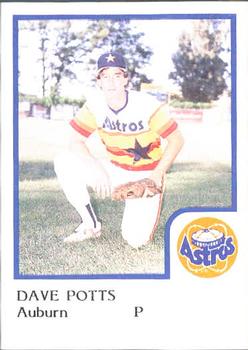 1986 ProCards Auburn Astros #19 Dave Potts Front
