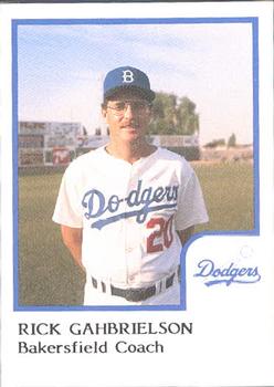 1986 ProCards Bakersfield Dodgers #NNO Rick Gahbrielson Front