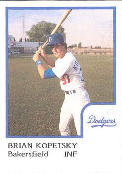 1986 ProCards Bakersfield Dodgers #NNO Brian Kopetsky Front