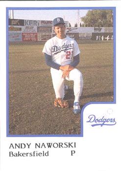 1986 ProCards Bakersfield Dodgers #NNO Andy Naworski Front
