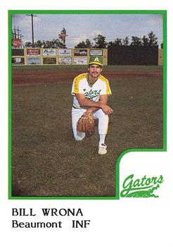 1986 ProCards Beaumont Golden Gators #NNO Bill Wrona Front