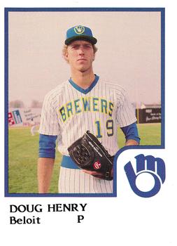1986 ProCards Beloit Brewers #10 Doug Henry Front