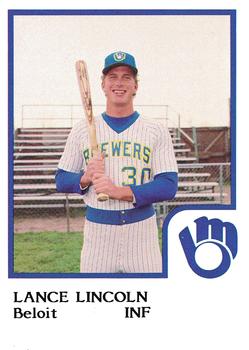 1986 ProCards Beloit Brewers #13 Lance Lincoln Front