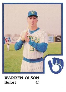 1986 ProCards Beloit Brewers #18 Warren Olson Front