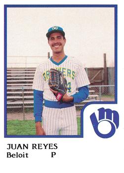 1986 ProCards Beloit Brewers #19 Juan Reyes Front