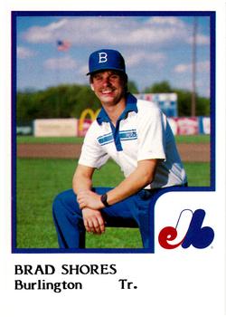 1986 ProCards Burlington Expos #19 Brad Shores Front