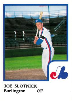 1986 ProCards Burlington Expos #20 Joe Slotnick Front