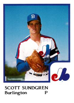 1986 ProCards Burlington Expos #23 Scott Sundgren Front