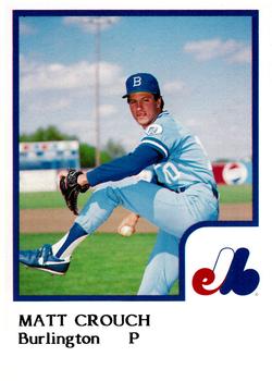 1986 ProCards Burlington Expos #4 Matt Crouch Front