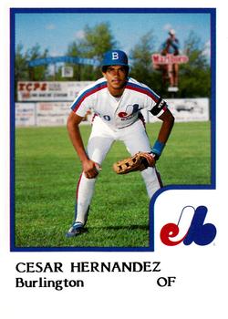 1986 ProCards Burlington Expos #8 Cesar Hernandez Front