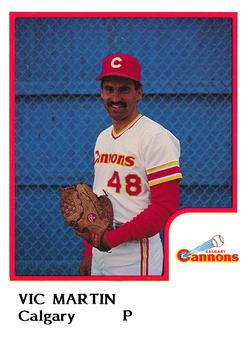 1986 ProCards Calgary Cannons #13 Vic Martin Front