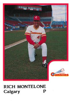 1986 ProCards Calgary Cannons #15 Rich Monteleone Front