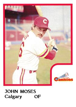 1986 ProCards Calgary Cannons #16 John Moses Front