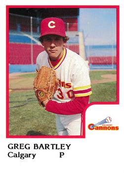 1986 ProCards Calgary Cannons #1 Greg Bartley Front
