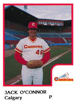 1986 ProCards Calgary Cannons #20 Jack O'Connor Front