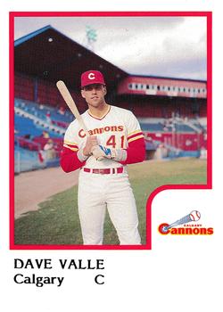 1986 ProCards Calgary Cannons #24 Dave Valle Front