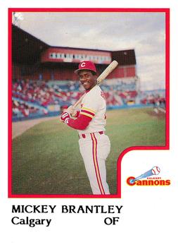 1986 ProCards Calgary Cannons #2 Mickey Brantley Front