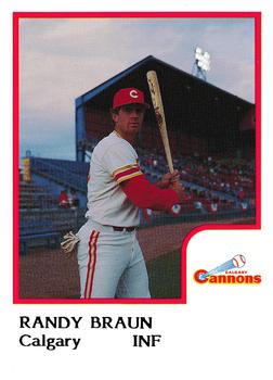 1986 ProCards Calgary Cannons #3 Randy Braun Front