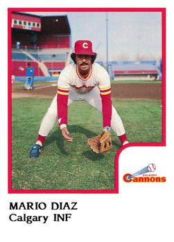 1986 ProCards Calgary Cannons #6 Mario Diaz Front