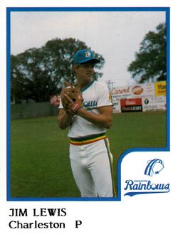 1986 ProCards Charleston Rainbows #13 Jim Lewis Front