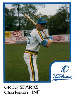 1986 ProCards Charleston Rainbows #23 Greg Sparks Front