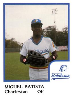 1986 ProCards Charleston Rainbows #2 Miguel Batista Front