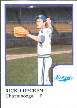 1986 ProCards Chattanooga Lookouts #16 Rick Luecken Front