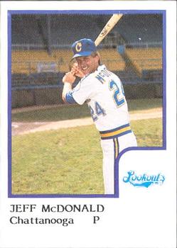 1986 ProCards Chattanooga Lookouts #18 Jeff McDonald Front