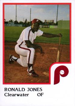 1986 ProCards Clearwater Phillies #11 Ronald Jones Front
