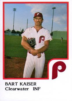 1986 ProCards Clearwater Phillies #12 Bart Kaiser Front