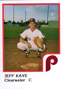 1986 ProCards Clearwater Phillies #13 Jeff Kaye Front