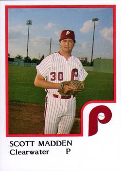 1986 ProCards Clearwater Phillies #16 Scott Madden Front