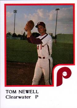 1986 ProCards Clearwater Phillies #18 Tom Newell Front
