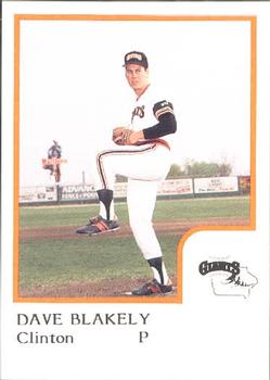 1986 ProCards Clinton Giants #NNO Dave Blakley Front