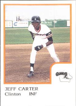 1986 ProCards Clinton Giants #NNO Jeff Carter Front