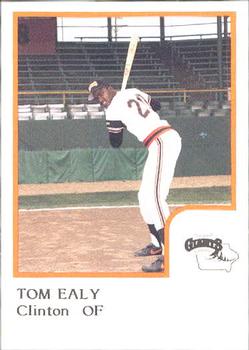 1986 ProCards Clinton Giants #NNO Tom Ealy Front