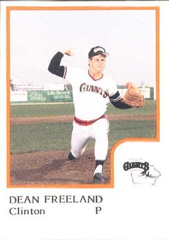 1986 ProCards Clinton Giants #NNO Dean Freeland Front