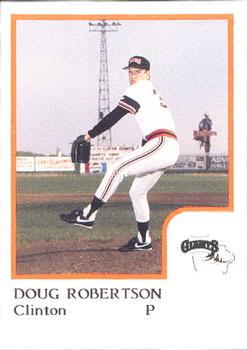 1986 ProCards Clinton Giants #NNO Doug Robertson Front