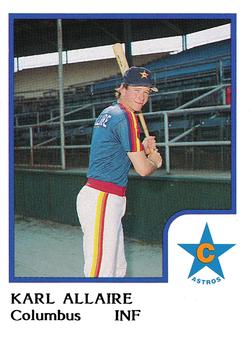 1986 ProCards Columbus Astros #NNO Karl Allaire Front