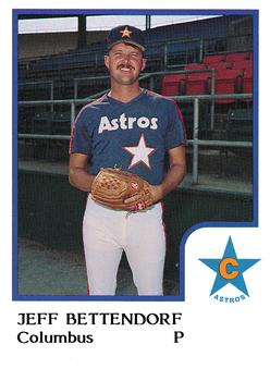 1986 ProCards Columbus Astros #NNO Jeff Bettendorf Front