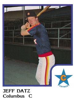 1986 ProCards Columbus Astros #NNO Jeff Datz Front