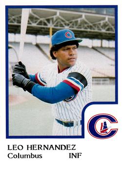 1986 ProCards Columbus Clippers #11 Leo Hernandez Front